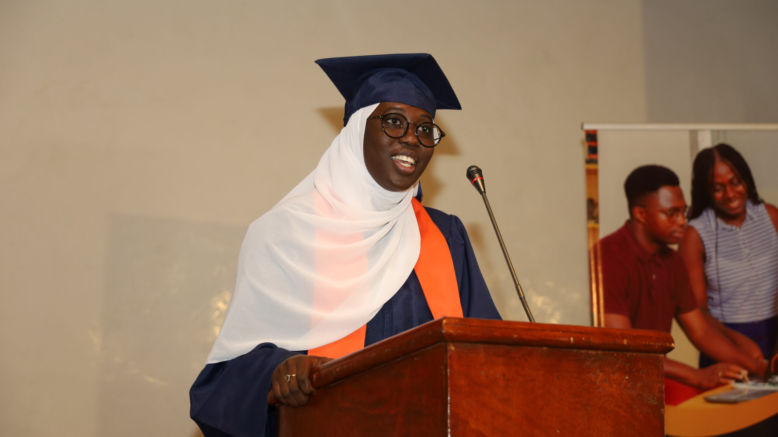Heartening speech by our graduated student Nafissatou Niang